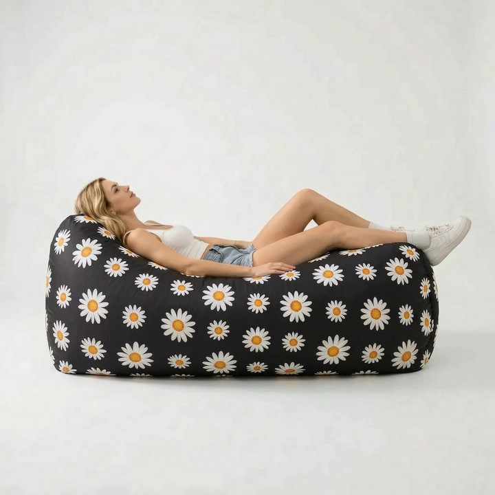 Lightweight outdoor inflatable lounger, quick to set up for portable relaxation anywhere you go.