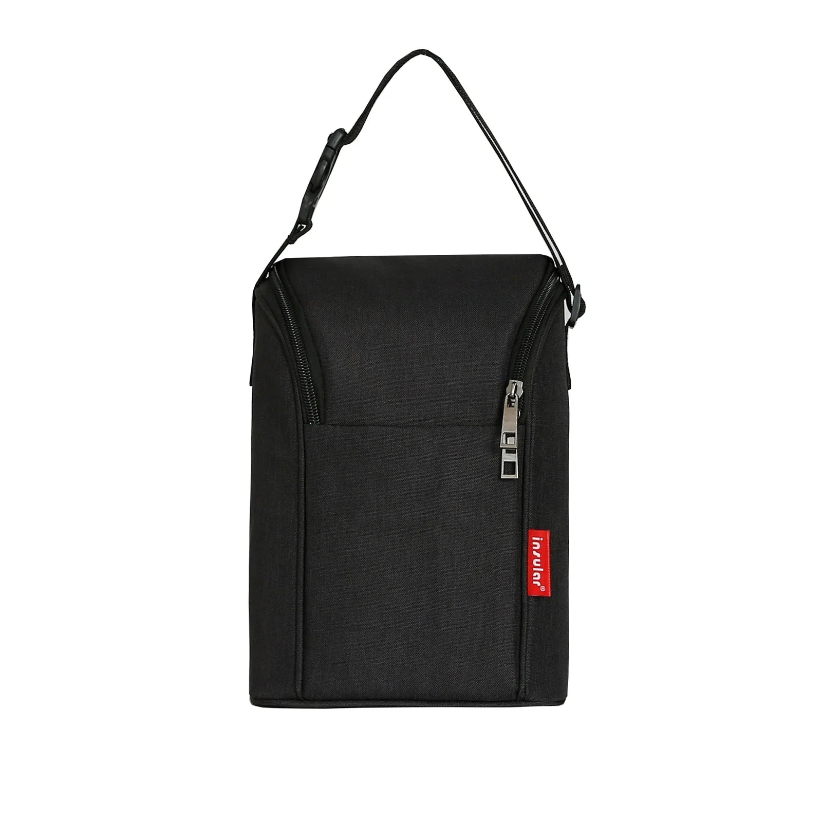 Breast milk cooler bag with adjustable strap, designed for easy transport of baby bottles and snacks