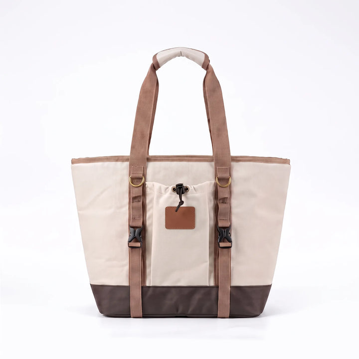 Insulated lunch bag for picnics and camping, durable design keeps food hot or cold. Essential outdoor travel gear.