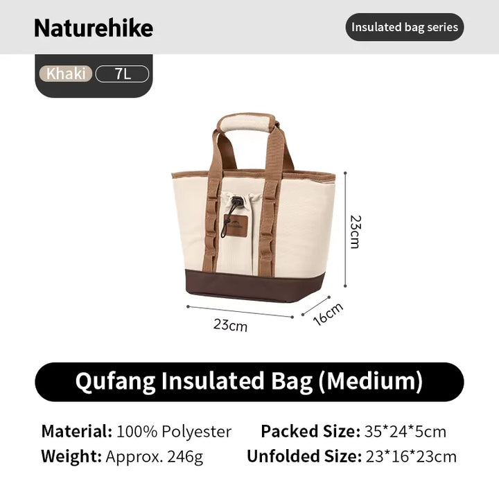 Durable portable insulated lunch cooler bag, great for family picnics, camping, and beach trips. Essential food storage.