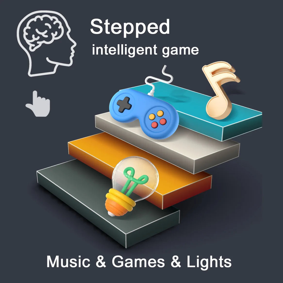 Handheld interactive game, great for focus training and sensory play, blue color
