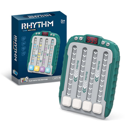 Interactive game console showing a high score, perfect for stress-reducing play
