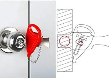 Portable door lock preventing unauthorized entry, keyless operation, strong metal build