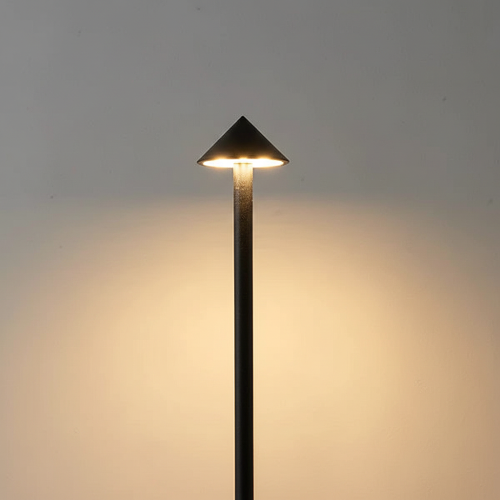 GlowArrow portable LED lamp providing warm, relaxing light for cozy home ambiance.