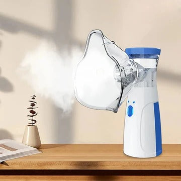 Portable mesh nebulizer for adults & kids, offering easy breathing and asthma relief.