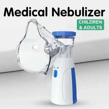 Unisex portable mesh nebulizer provides silent, easy breathing relief for adults & kids.