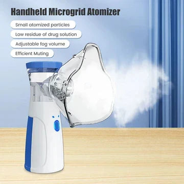 Silent portable mesh nebulizer, ensuring comfortable respiratory care for adults and kids.