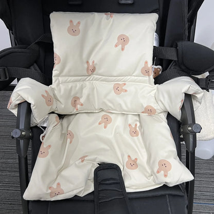 Multi-functional infant dining support and non-slip booster seat, featuring a charming animal print.