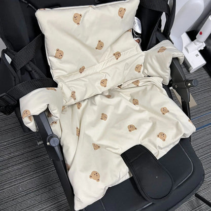 Secure portable high chair cushion with an engaging animal pattern, promoting enjoyable toddler mealtime.