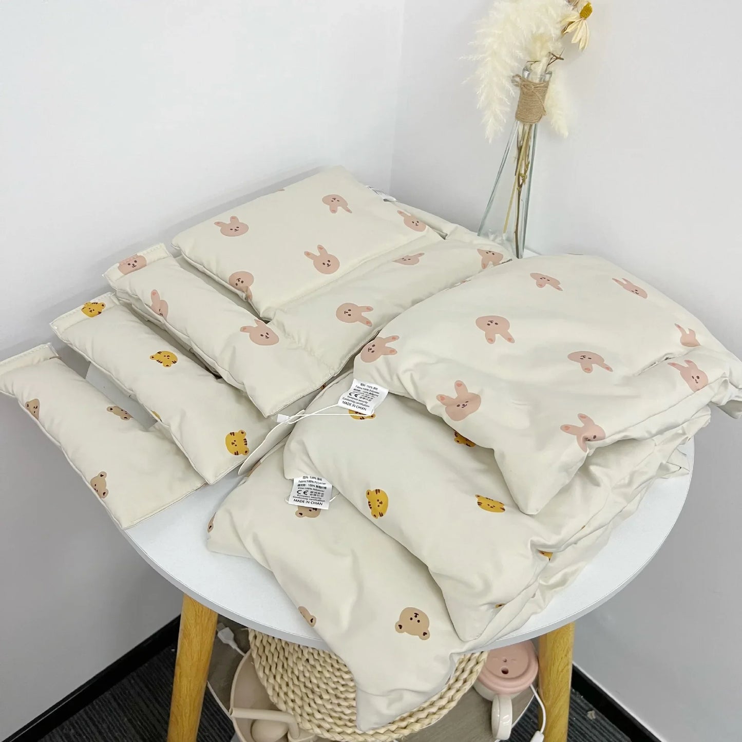 High-quality baby chair cushion with a delightful animal print, ensuring safety and comfort as an infant dining support.