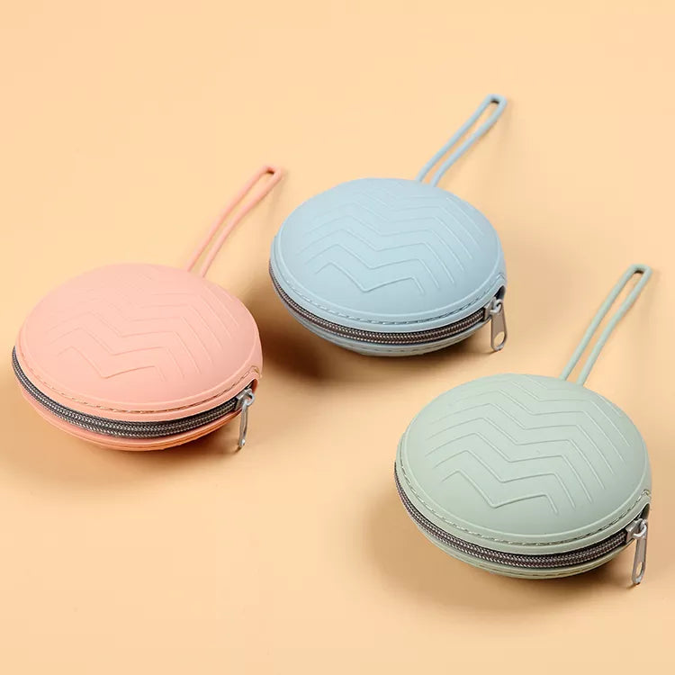 Silicone pacifier container with loop for attachment, a portable soother holder for baby travel