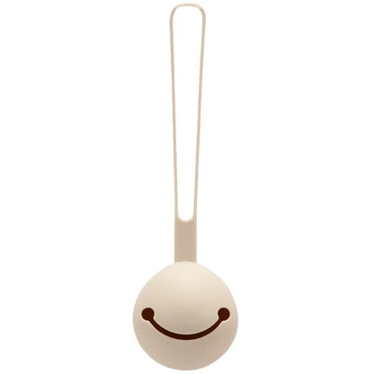 Front view of a portable silicone pacifier holder, essential for baby travel and hygiene