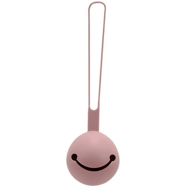 Close-up of a baby silicone pacifier box, a hygienic soother container for infant care