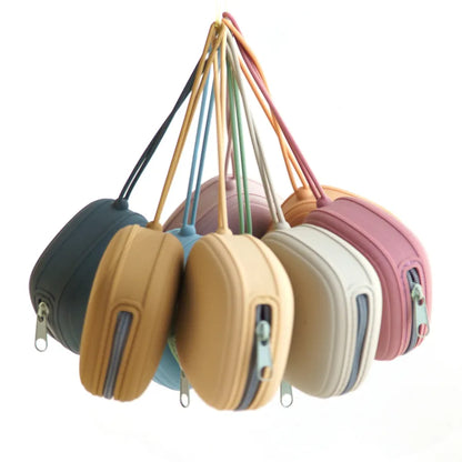 Baby silicone pacifier holder case, compact soother storage, convenient for new parents