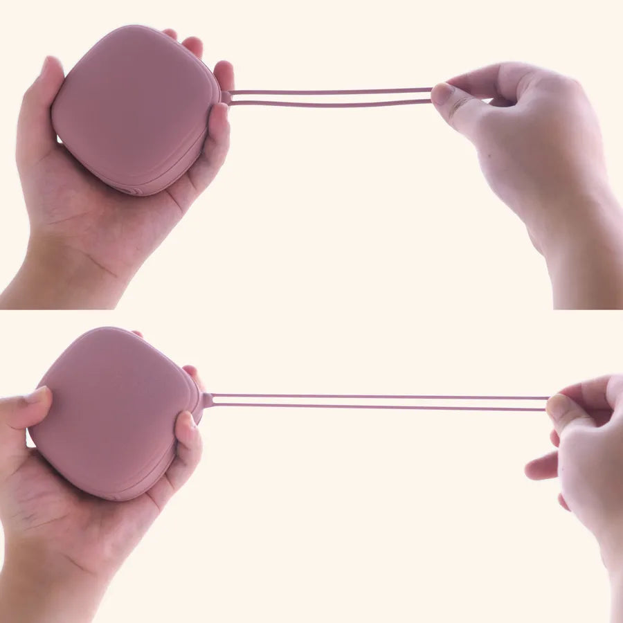 Portable silicone soother holder box, perfect for keeping baby pacifiers clean on trips