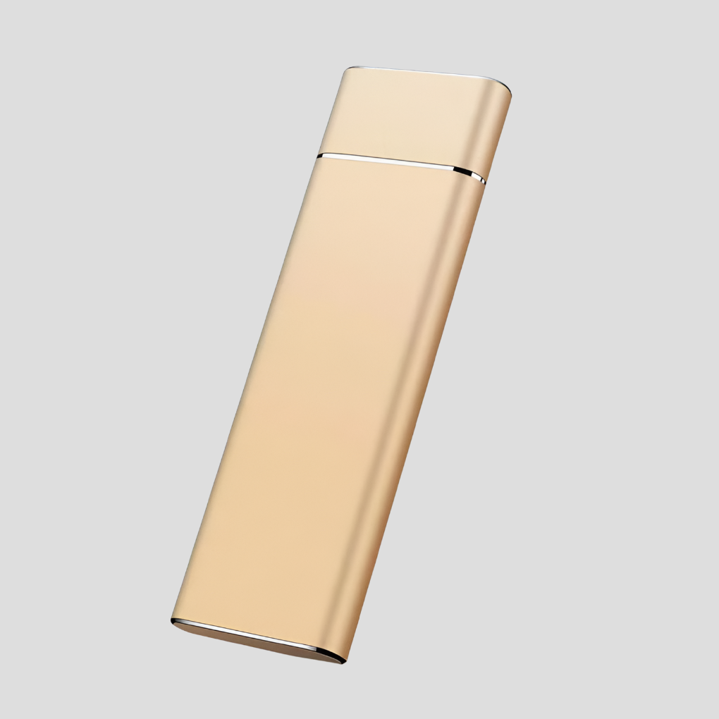 High-speed portable SSD external drive for fast data storage. USB 3.0 solid state memory for devices.