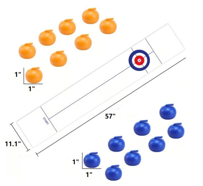 Portable Tabletop Curling Game, an excellent gift idea for kids & adults, offering hours of indoor fun.