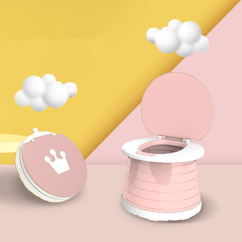 Toddler on-the-go potty training seat, lightweight and easy to carry, ideal for travel.