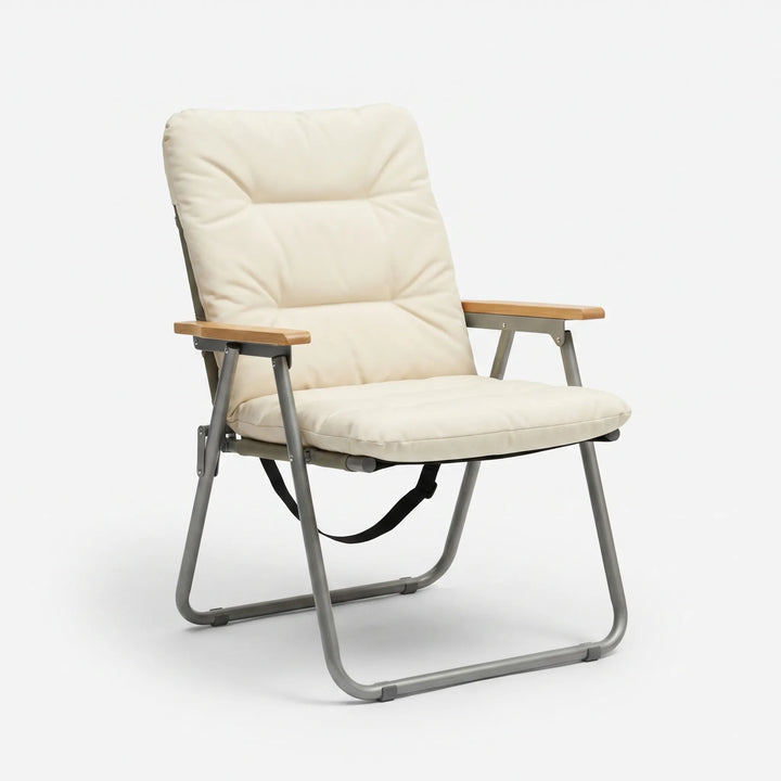 Travel-friendly folding camping sofa for two, offering comfortable and robust outdoor seating solutions.