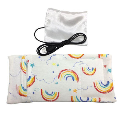 Travel-friendly USB bottle warmer for baby feeding, keeps milk at ideal temperature for nursing infants.