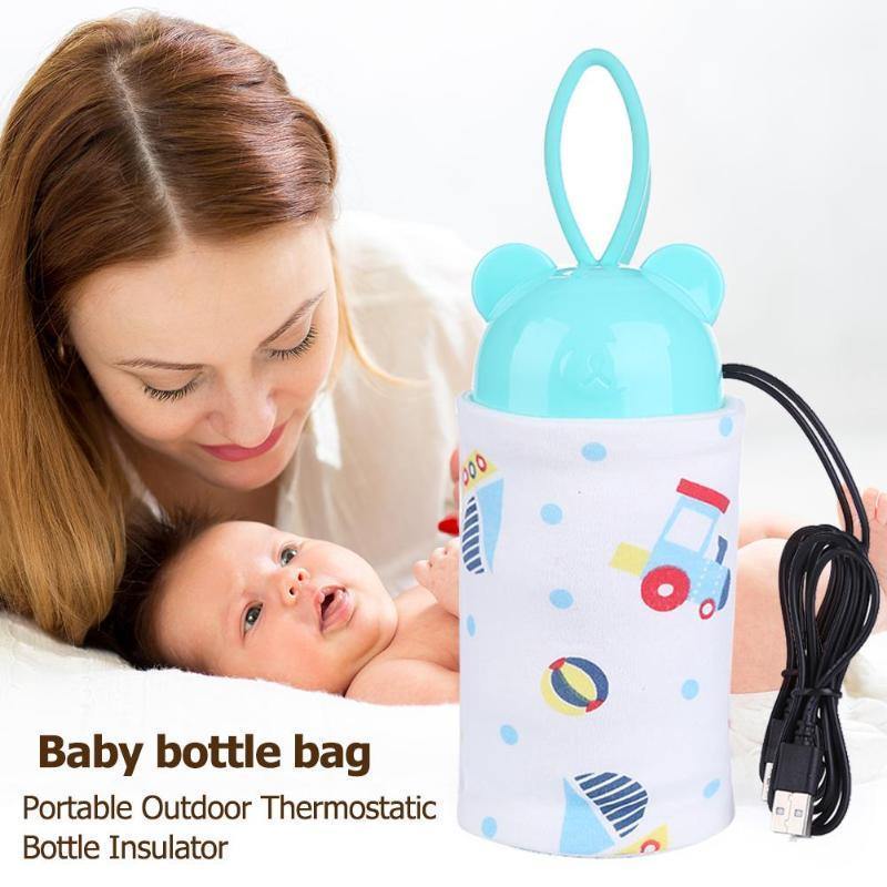 Compact and lightweight USB baby bottle warmer, perfect for parents requiring warm feeds when out and about.