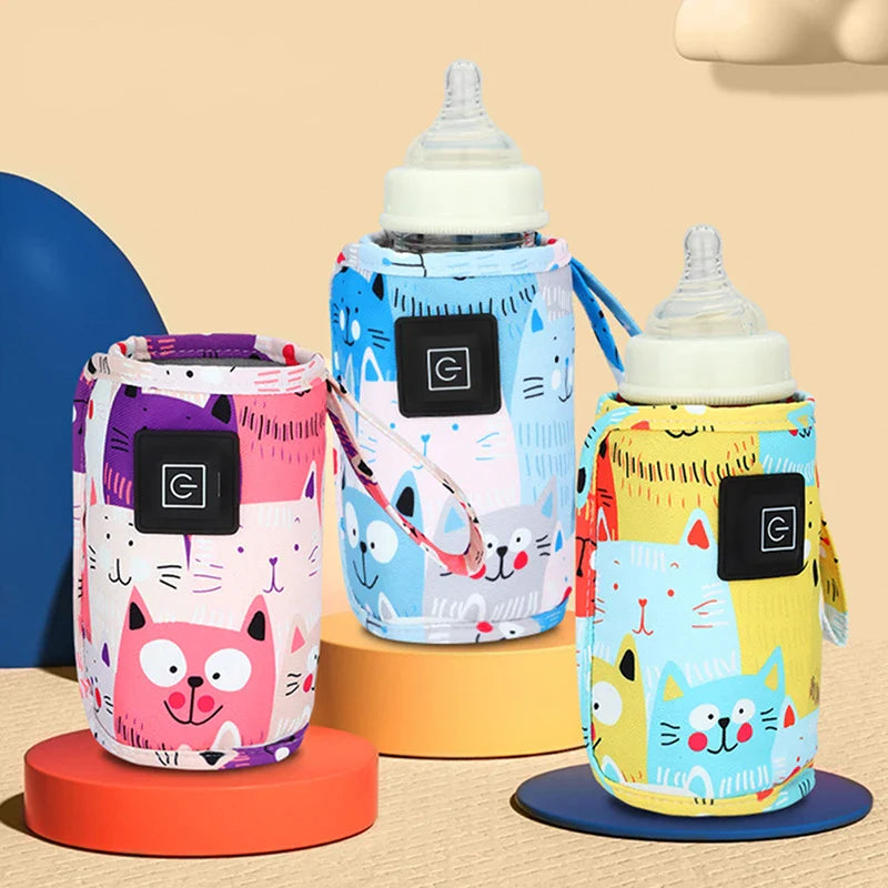Baby bottle warming sleeve with USB, perfect for maintaining ideal milk temperature.