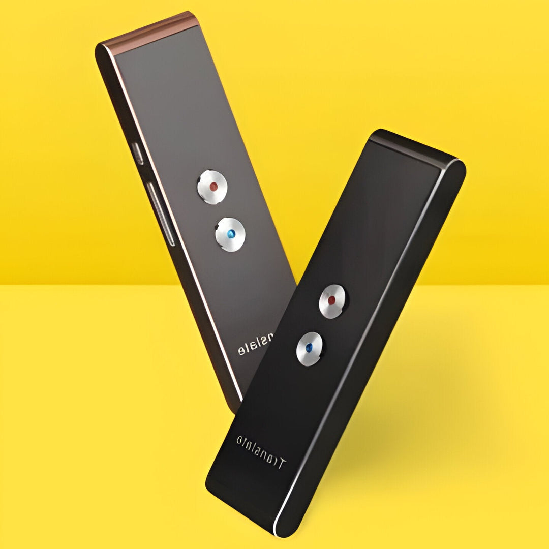 Portable voice translator for instant multilingual communication, essential travel gear.