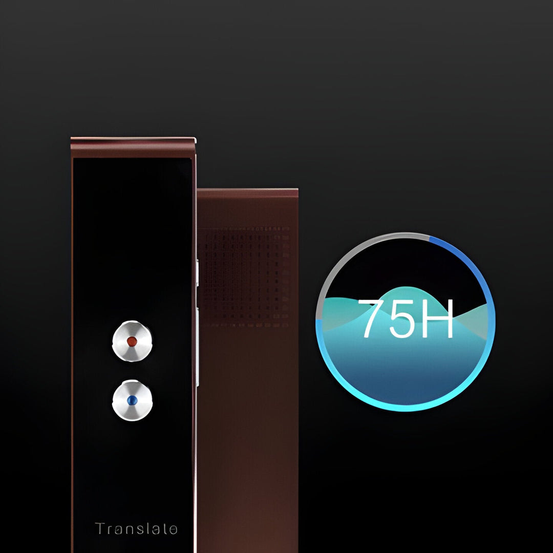 Portable communication tool: real-time voice translator for instant conversations in any language.
