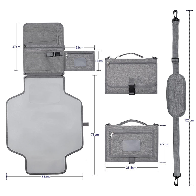 Unisex newborn diaper changing mat, waterproof and foldable for on-the-go baby care