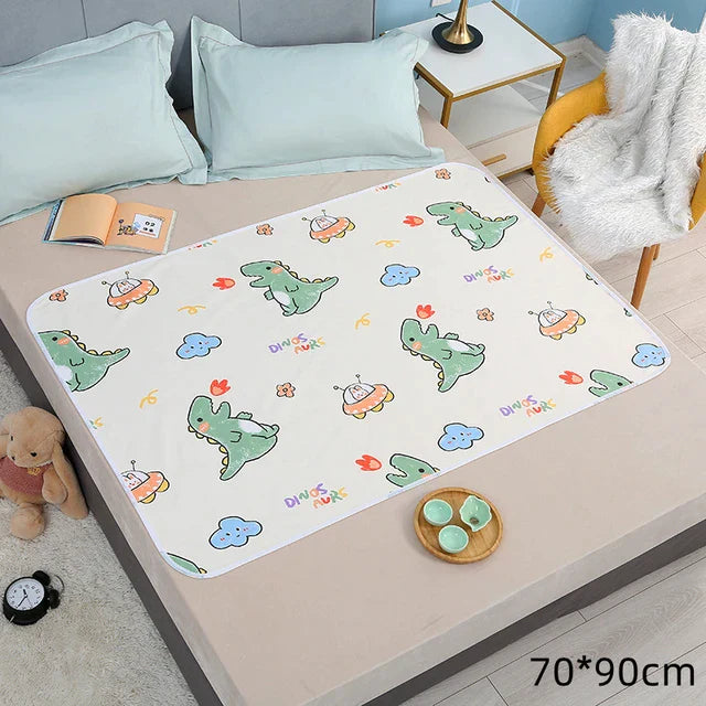 Diaper change companion: portable waterproof changing mat, reusable and skin-friendly cotton