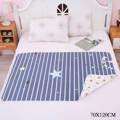 Essential newborn accessory: waterproof cotton changing mat, portable for quick and sanitary diapering