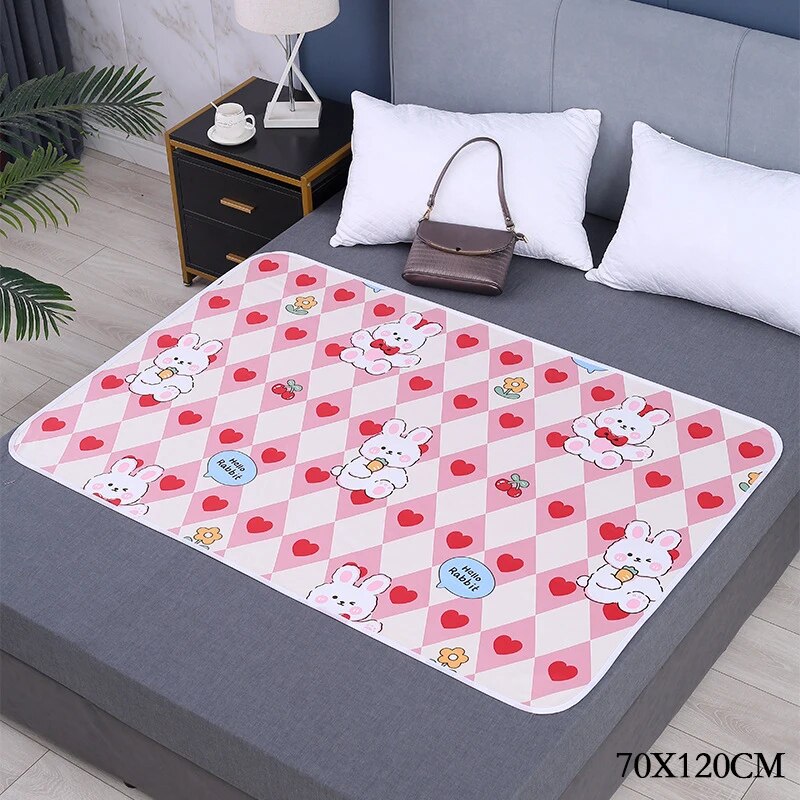 Waterproof changing pad for baby, durable cotton fabric, essential for travel and newborn care routines
