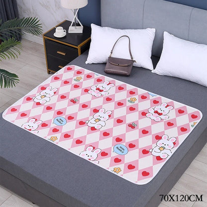 Waterproof changing pad for baby, durable cotton fabric, essential for travel and newborn care routines
