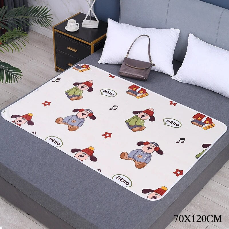 Travel baby accessory: waterproof changing mat, soft cotton, easy to clean, ensures hygiene for infants