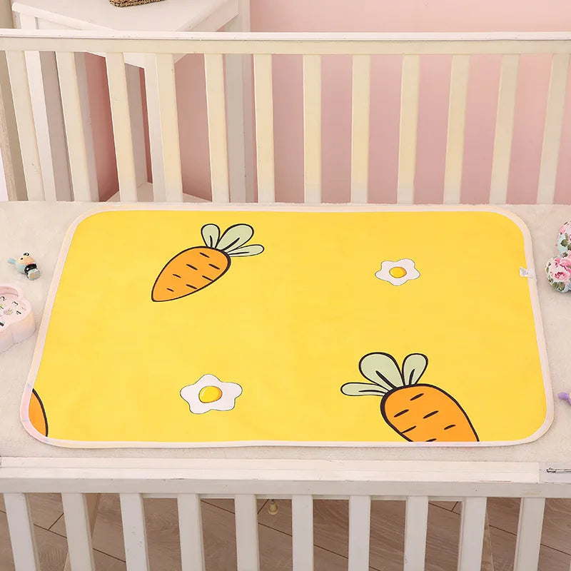Compact and foldable baby changing pad, waterproof cotton for easy cleaning, ideal for travel and home use