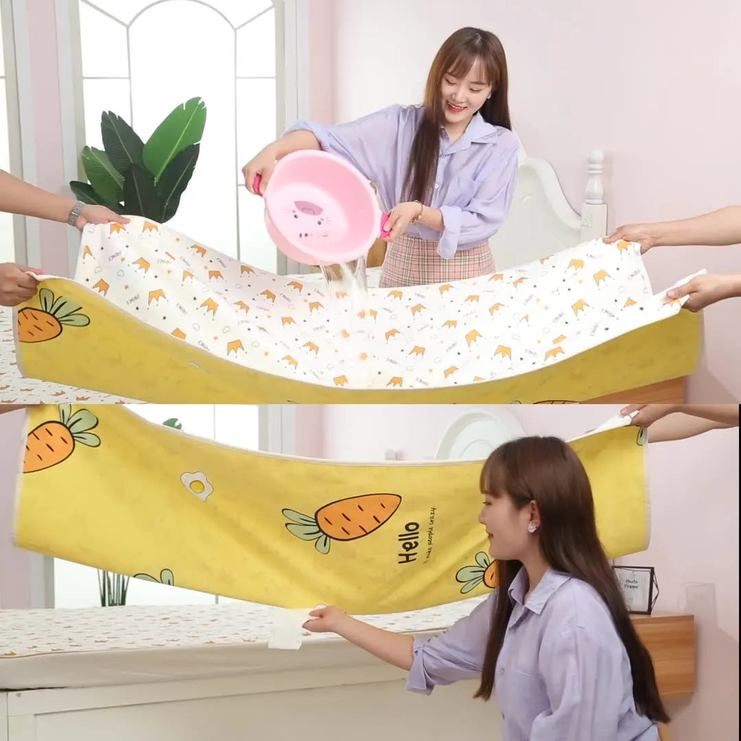Newborn care changing mat, waterproof cotton, portable design ensures hygiene on all adventures