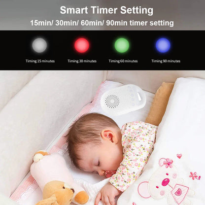 White noise machine with soft night light, perfect for nursery and baby sleep aid