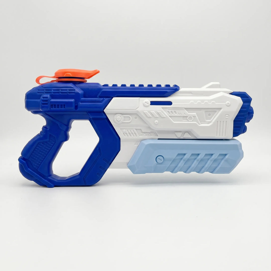 Kids' pump-action water blaster for exciting outdoor play, ideal for pool parties and beach games.