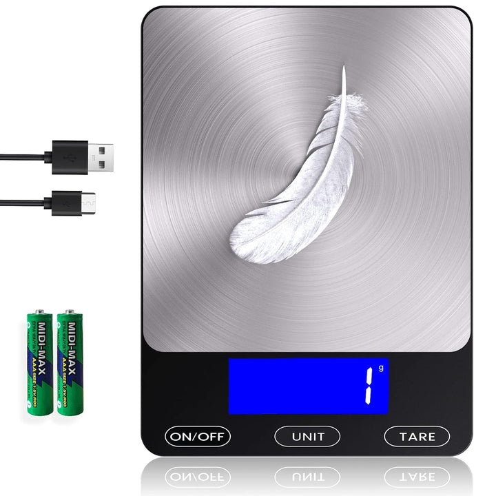 High-quality digital kitchen scale featuring stainless steel design for precise food, baking, and cooking measurements.