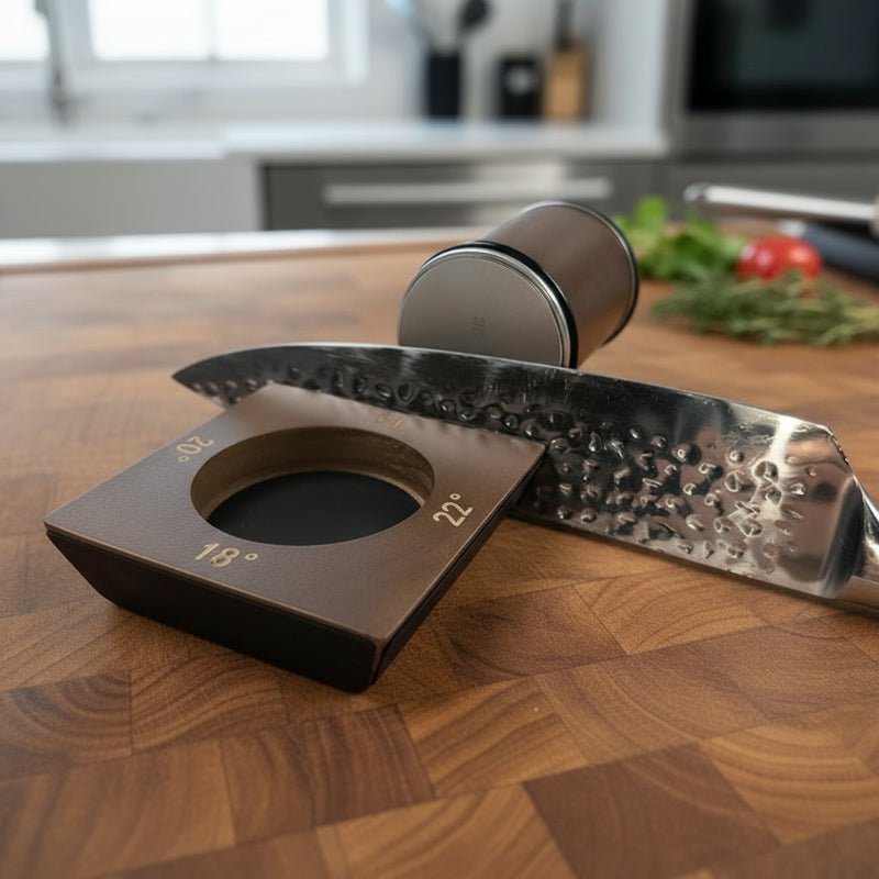 High-performance kitchen knife sharpener, featuring a rolling diamond design for effective blade maintenance.