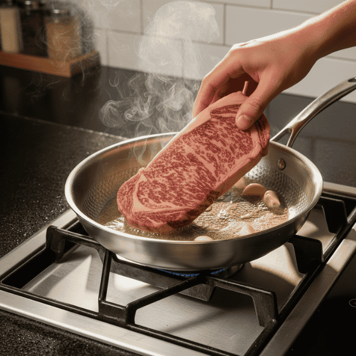 Premium non-stick titanium frying pan for healthy, easy cooking. Scratch-resistant and durable kitchen essential.
