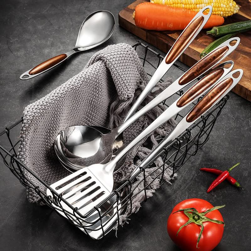 Ergonomic stainless steel kitchen accessories by ProChef, designed for comfortable & efficient cooking.