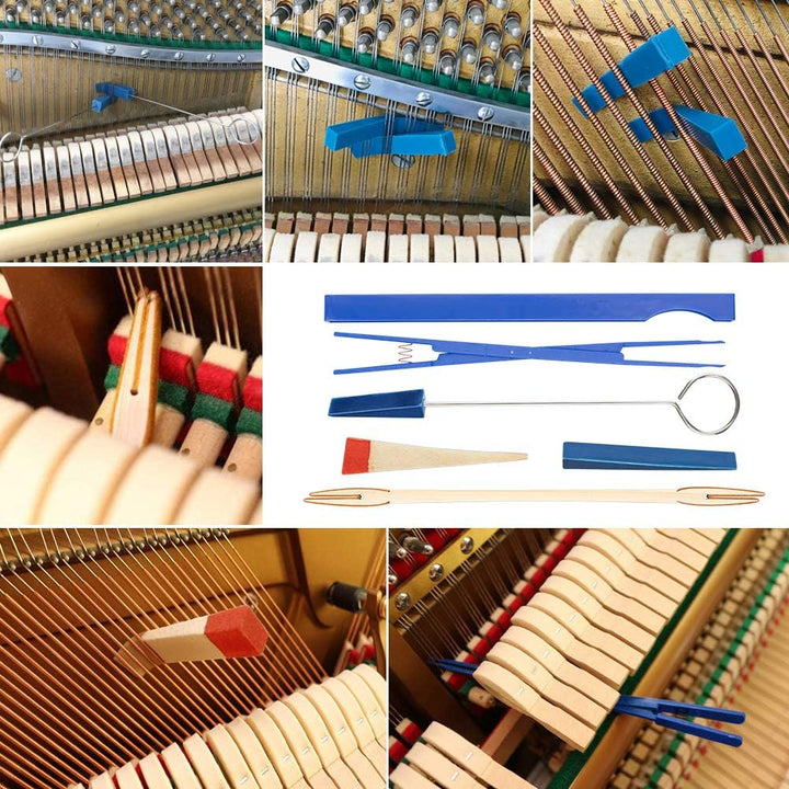 Arvena professional 16-piece piano tuning kit featuring a full range of music gear for piano technicians and enthusiasts.