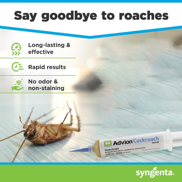 Safe & effective gel insecticide syringe for discreet application of cockroach killer bait indoors.