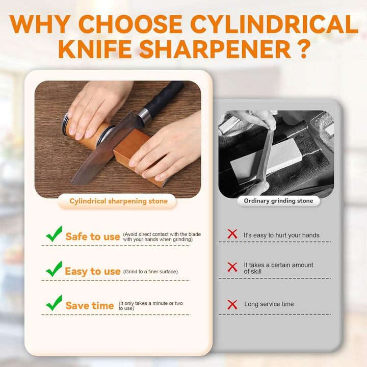 Heavy-duty diamond knife sharpener for chefs, ensuring professional sharpening of kitchen knives.