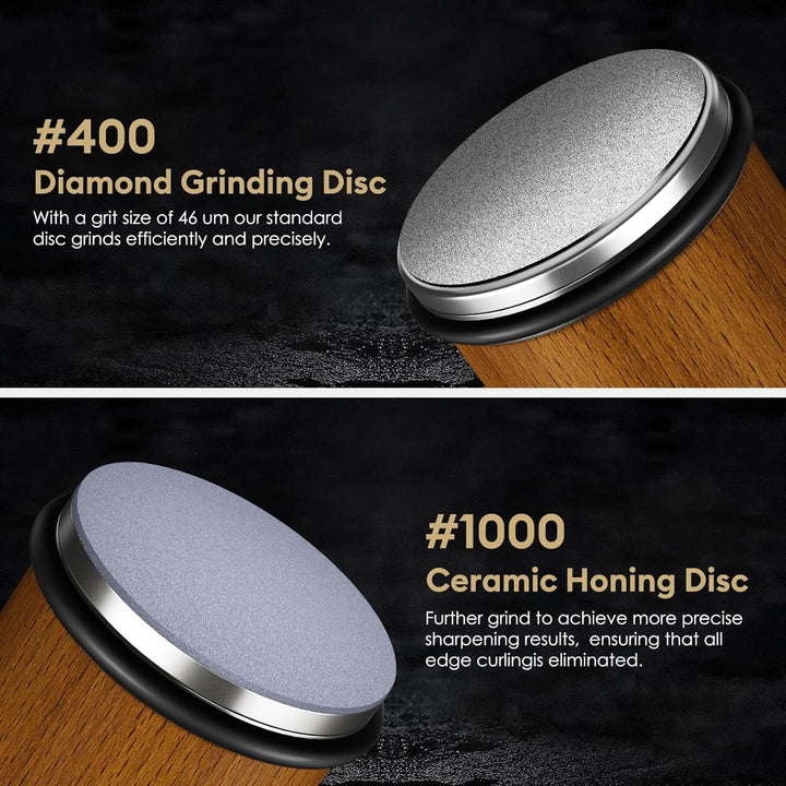 Quick and easy diamond knife sharpener for precision sharpening of all kitchen tools.