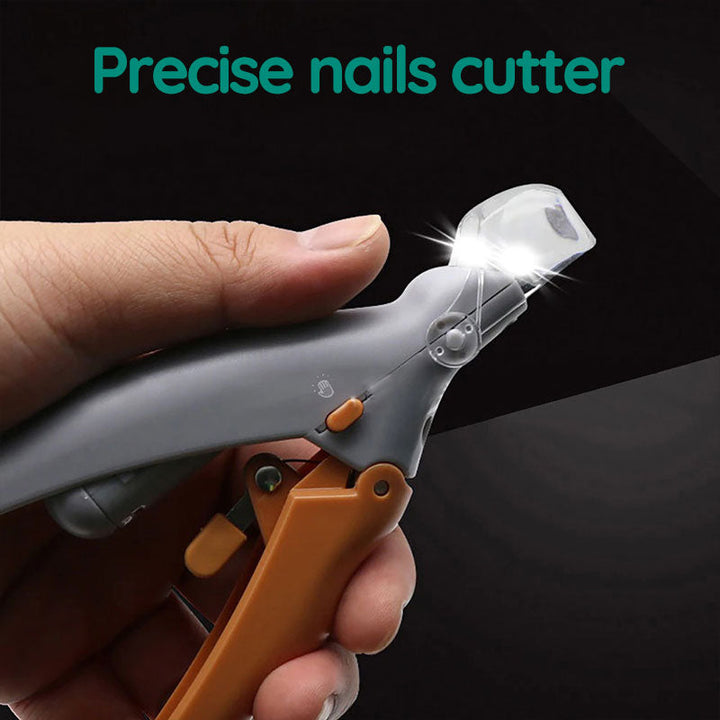 Durable stainless steel dog nail clipper with LED light, ideal for effective & safe animal clippers & grooming.