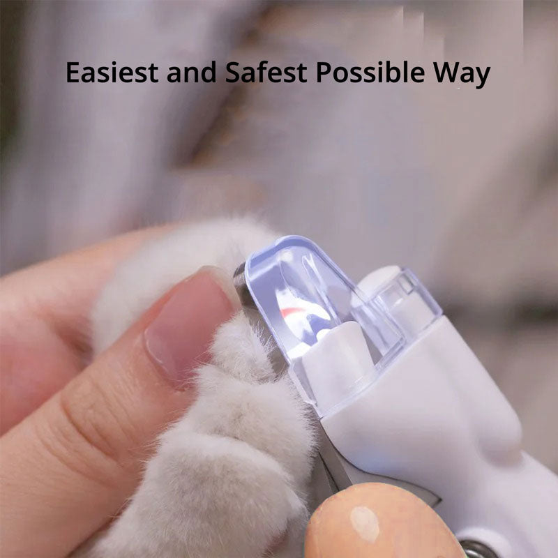 Professional stainless steel dog nail clipper with LED Quick Sensor, perfect for safe & easy pet grooming.