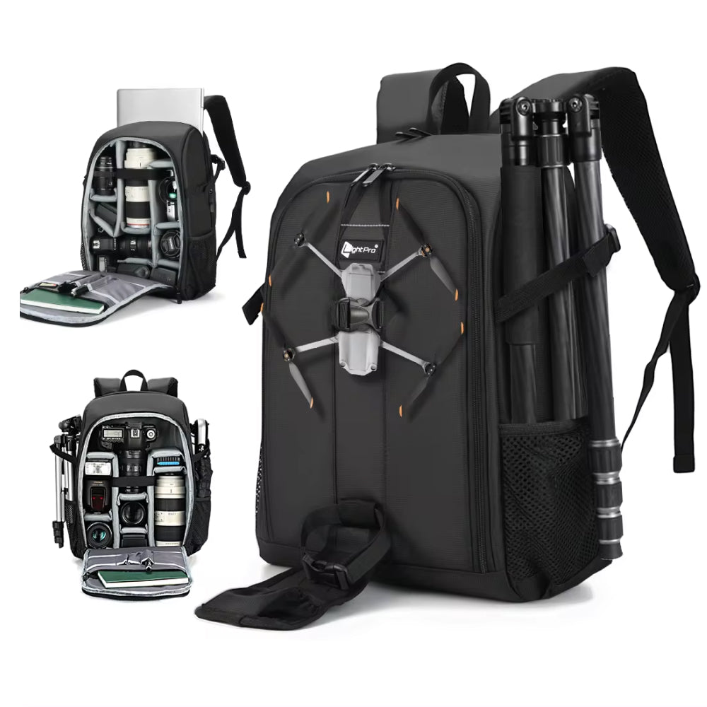 Professional waterproof DSLR camera backpack, offering secure gear protection for photography, travel & outdoor use.