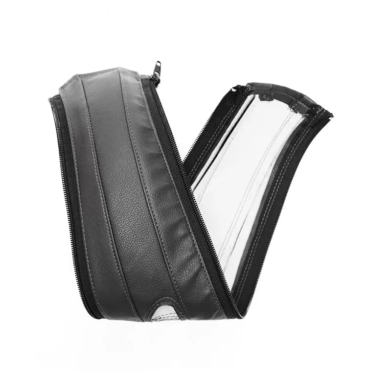 Stroller handle protector in PU leather, durable safeguard for baby transport